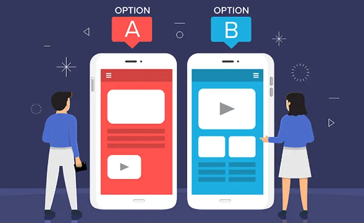 A/Bテストに関するイメージイラスト